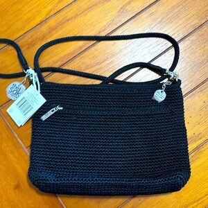 NWT The Sak crossbody in black crochet